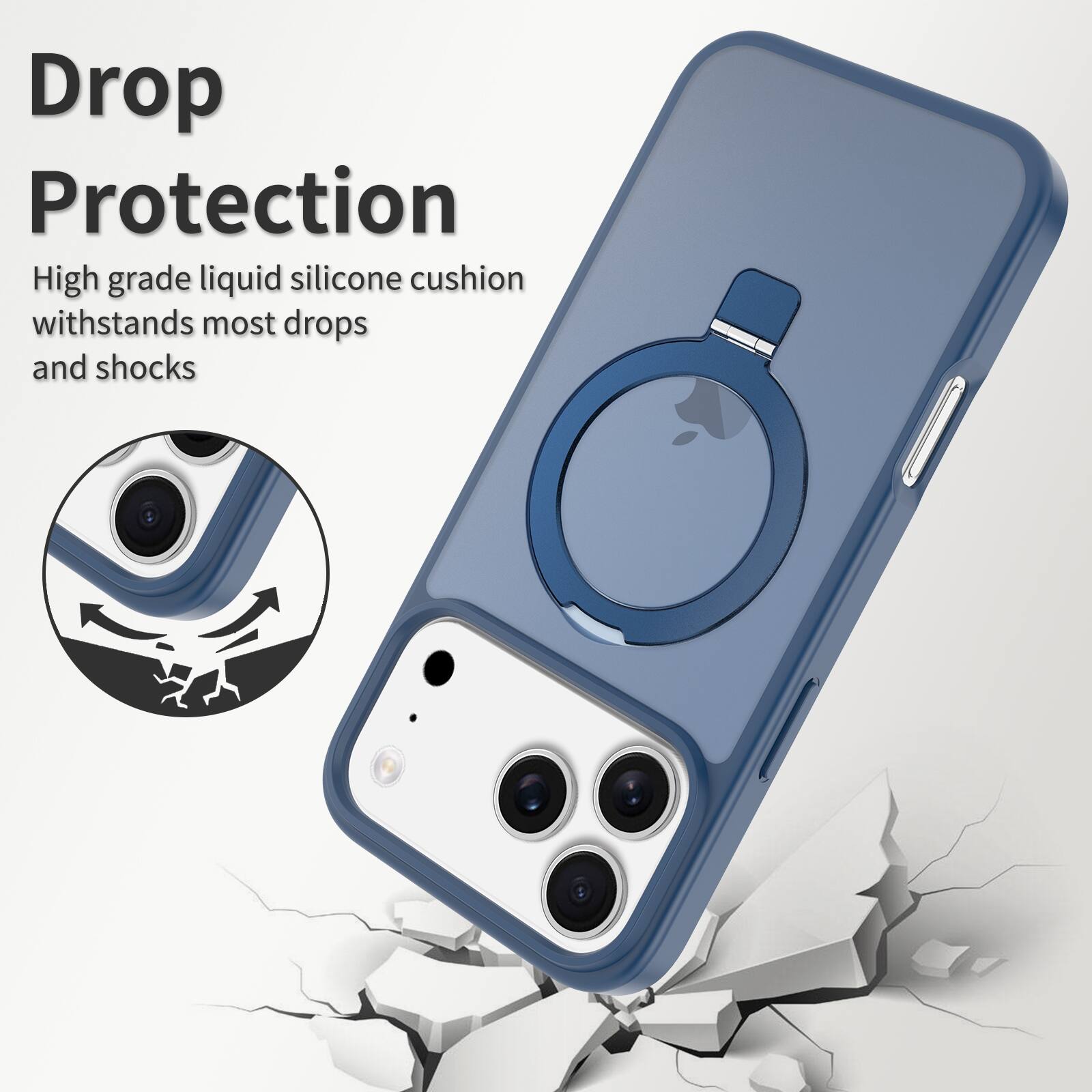 Drop Protection

High grade liquid silicone cushion withstands most drops and shocks
