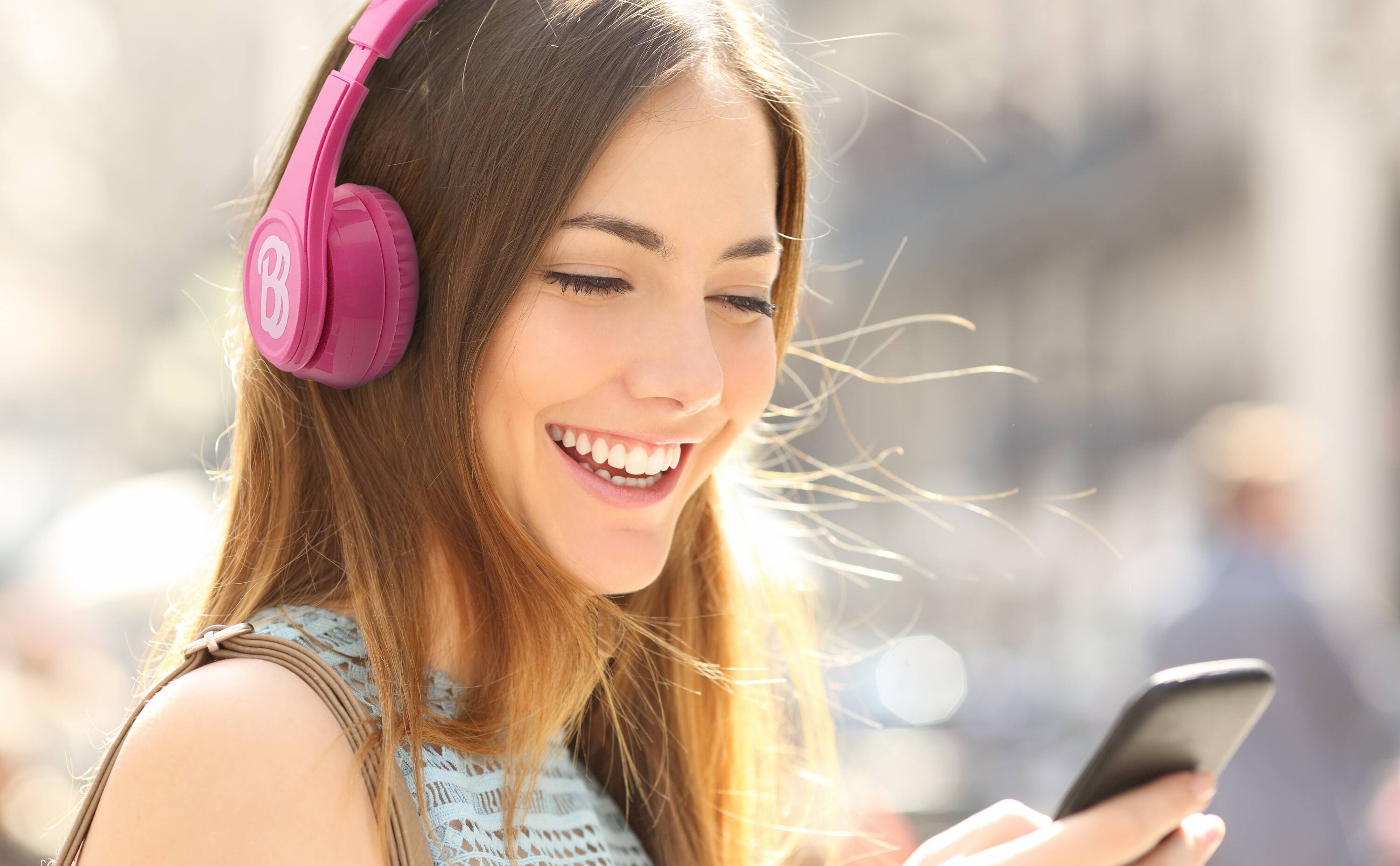 Alt View 1. eKids - eKids Barbie Bluetooth Headphones for Kids, Wireless Headphones for School, Home, or Travel - Pink.