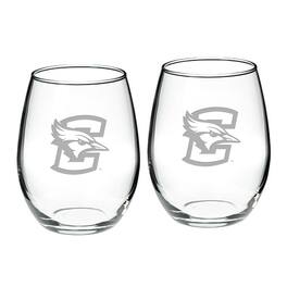 Jardine - Creighton Bluejays 21oz. 2-Piece Stemless Wine Glass Set - Multicolor