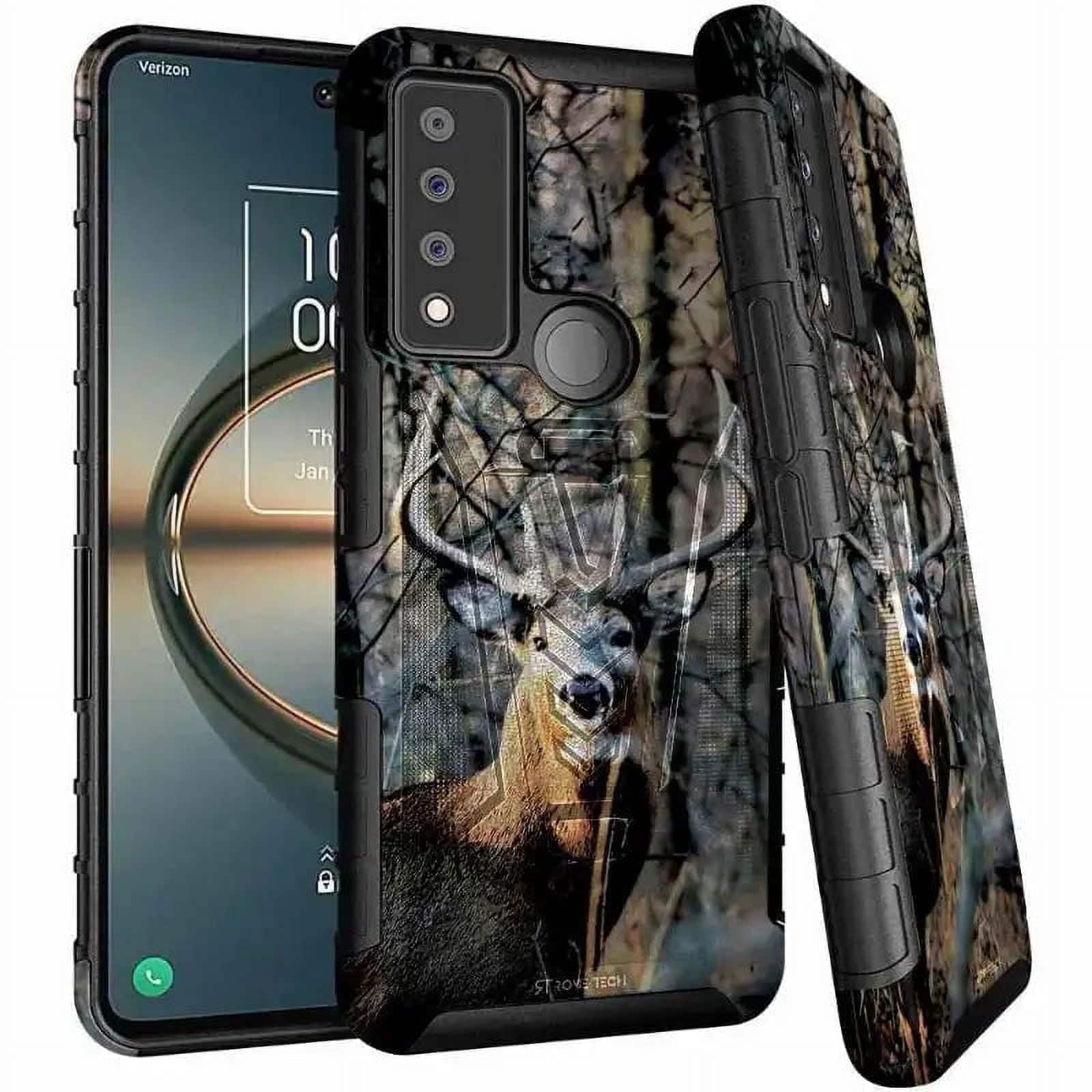 RomeTech - Rome Tech Dual Layer Holster Case for TCL 30 V 5G - Camo Deer