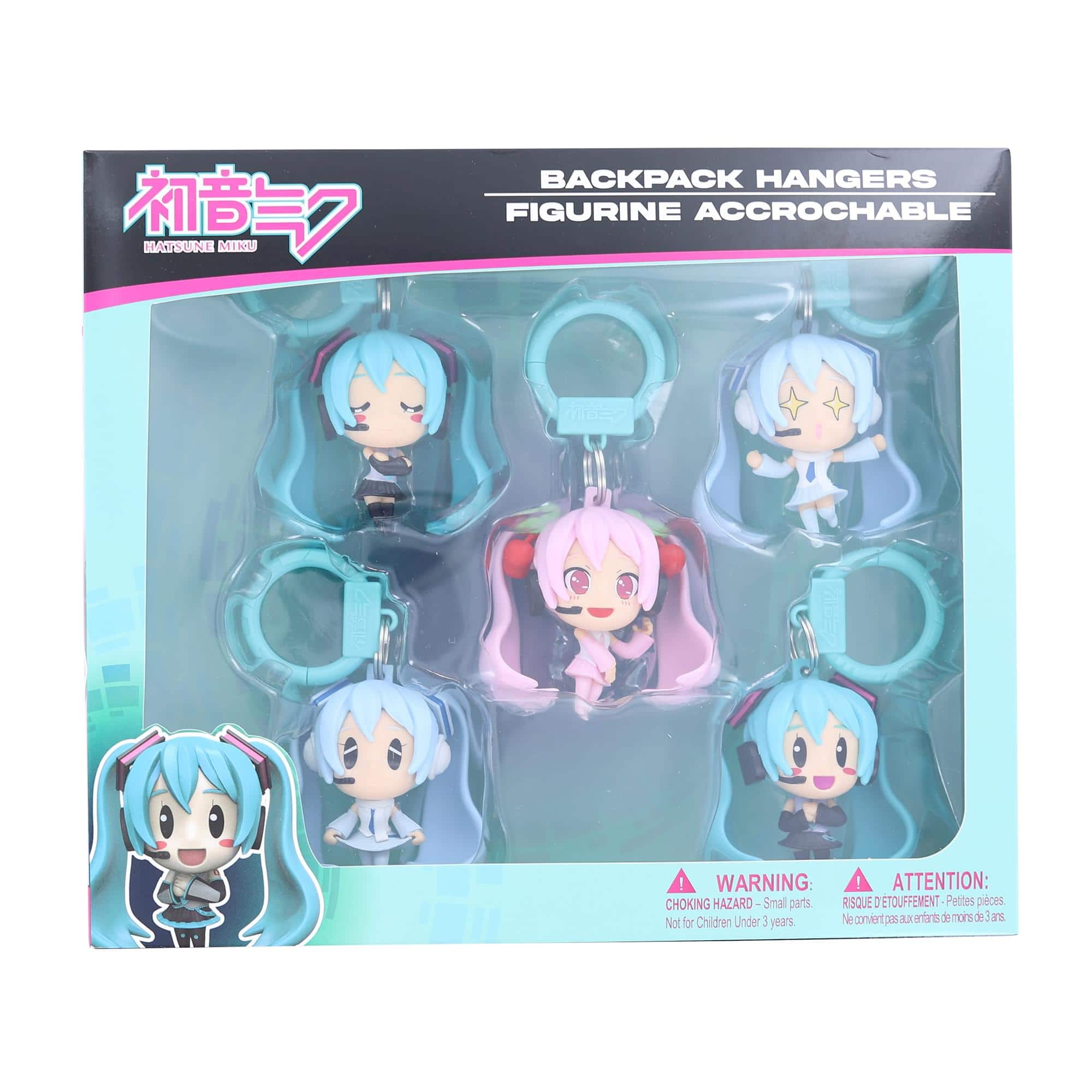 Just Toys LLC - Hatsune Miku 5-Piece Backpack Hanger Collectors Box - Blue