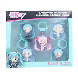 Just Toys LLC - Hatsune Miku 5-Piece Backpack Hanger Collectors Box - Blue
