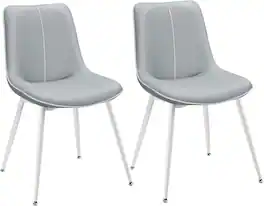 Songmics Home - VASAGLE EKHO Collection – Set of 2 Upholstered Dining Chairs in Caramel - Brown