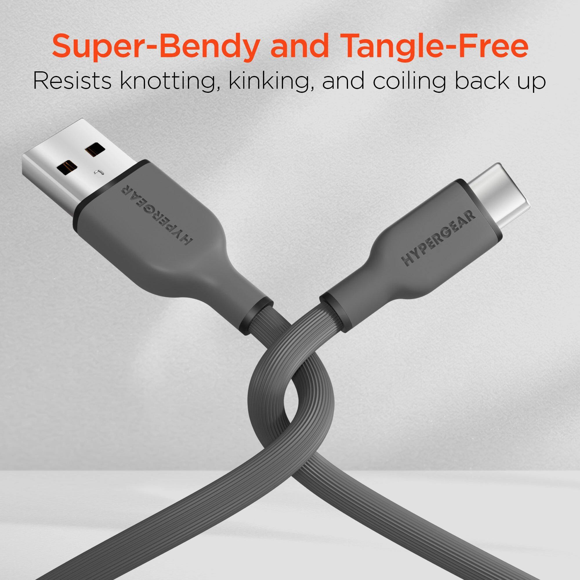 Super-Bendy and Tangle-Free  
Resists knotting, kinking, and coiling back up  

HYPERGEAR  
HYPERGEAR