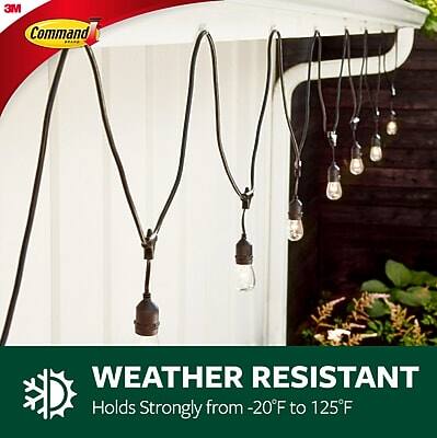 3M Command WEATHER RESISTANT  
Holds Strongly from -20°F to 125°F