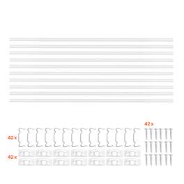 VEVOR - 10-Pack 6.6 ft/2M V Shape LED Aluminum Channel, with Milky Cover, End Caps and Mounting Clips, Aluminum Profile - Silver