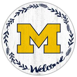 Fan Creations - Michigan Wolverines 12" Welcome Circle Sign - Multicolor