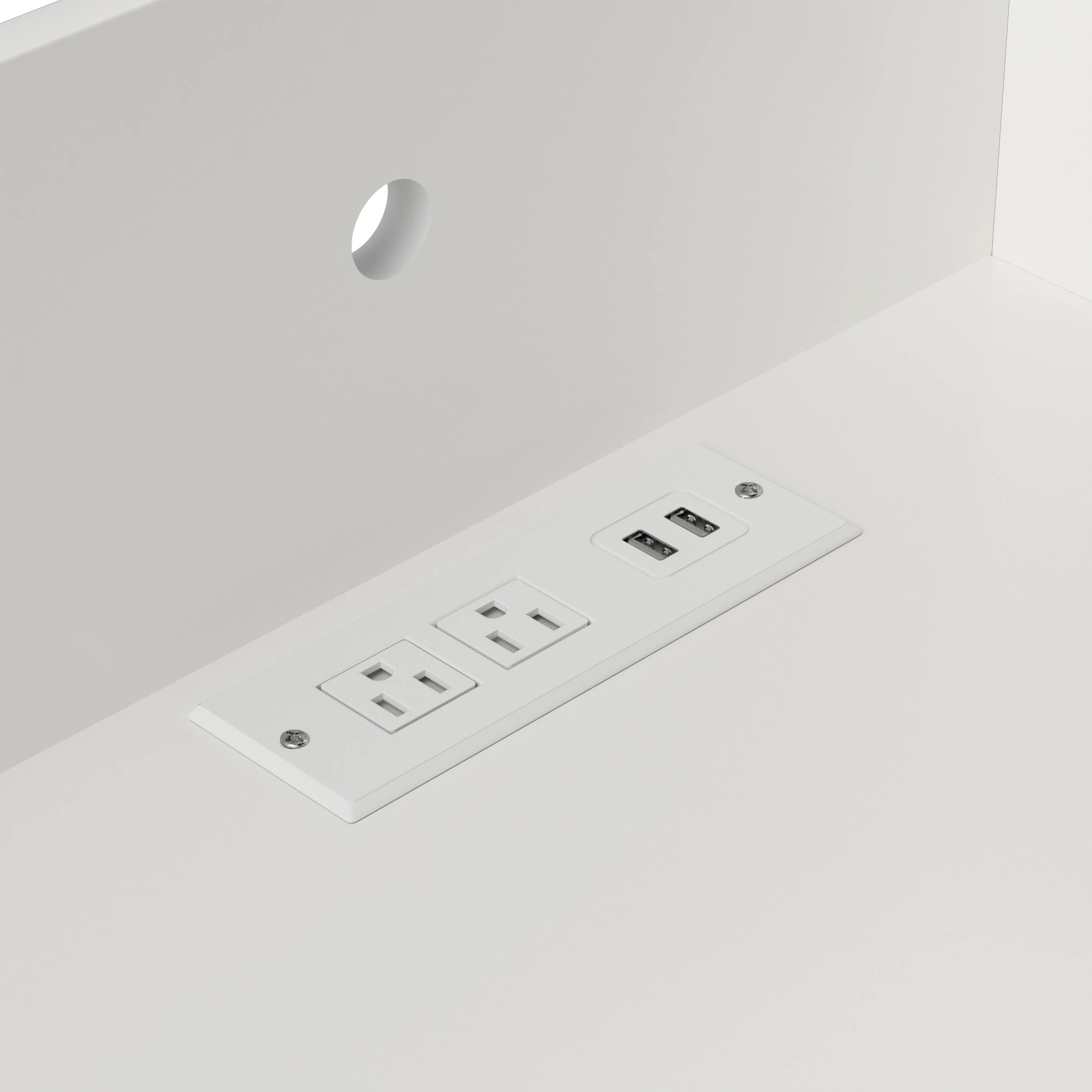 Alt View 10. Tiramisubest - Modern Nightstand with 3 Drawers,Charging Station and LED Lights,Night Stand with Sliding Top for Bedroom,White - White.