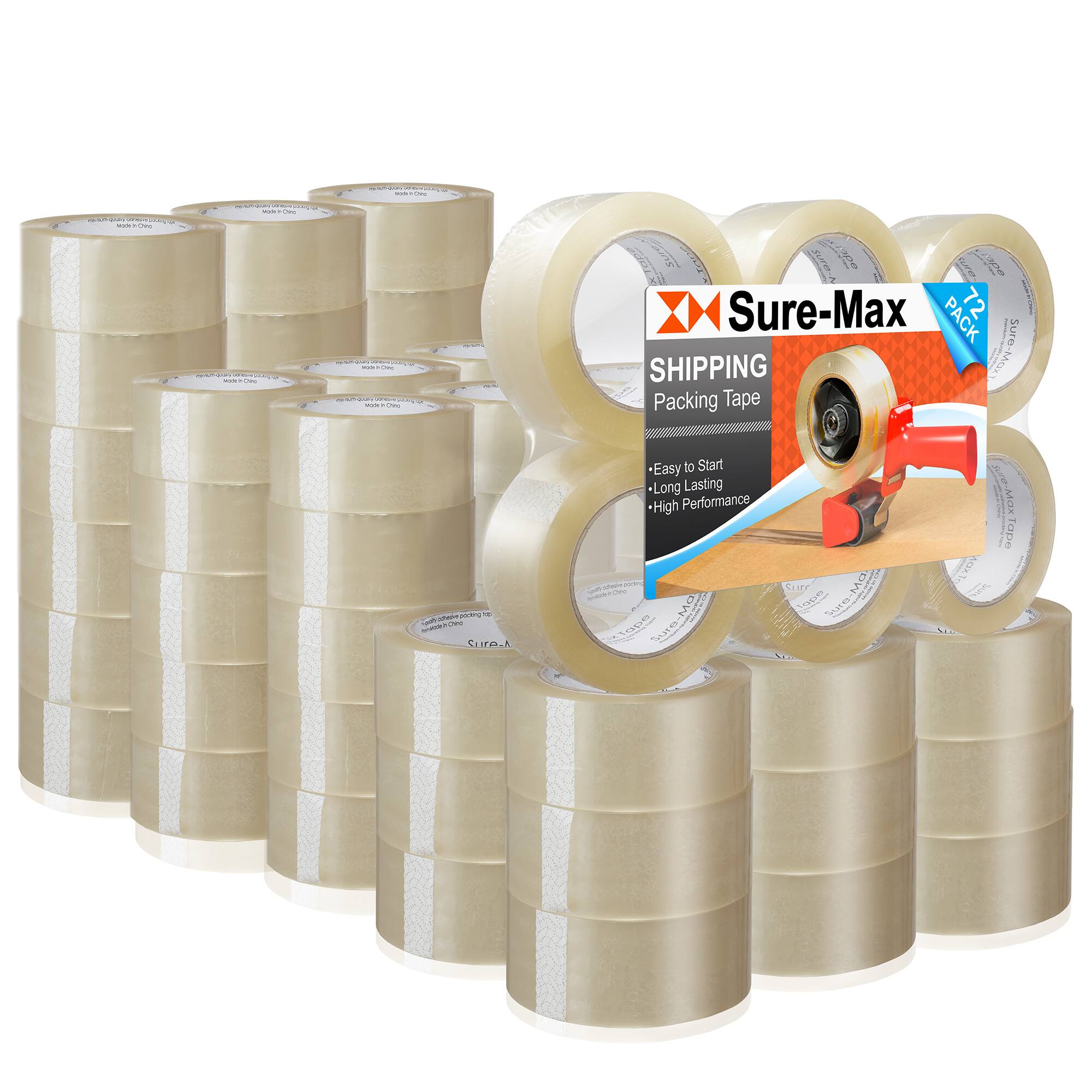 Sure-Max  
SHIPPING Packing Tape  
- Easy to Start  
- Long Lasting  
- High Performance  

Sure-Max PACK 72
