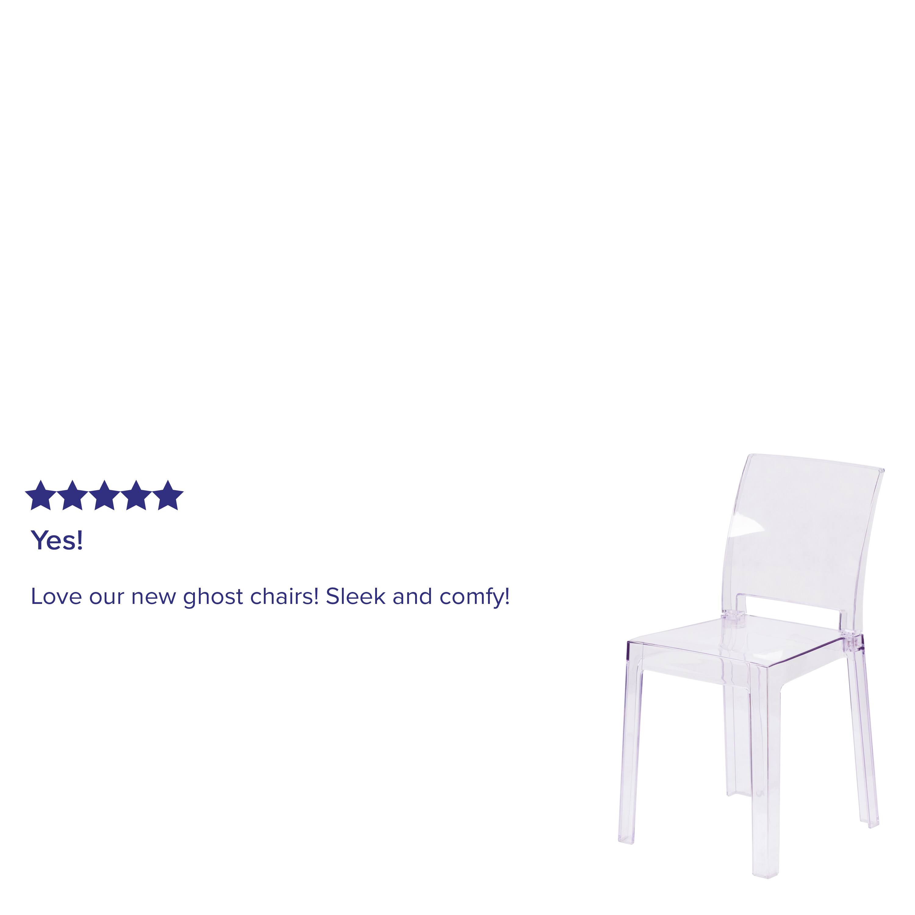 Yes! Love our new ghost chairs! Sleek and comfy!