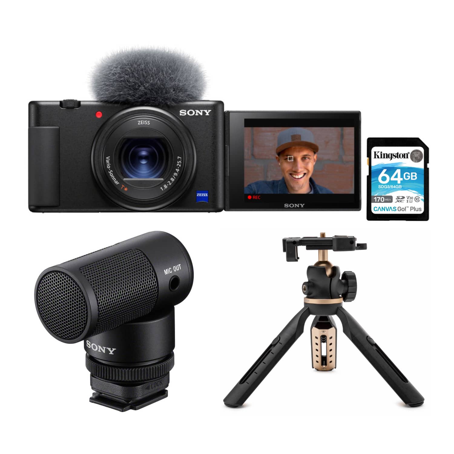 Sony ZV 1 Camera for Content Creators and Vloggers Bundle