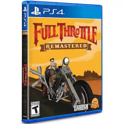 PS4
PS4 LR-PXOCX
Full Throttle Remastered
Remastered
Teen
ESRB
Lucasfilm Games - T (Teen 13+)
