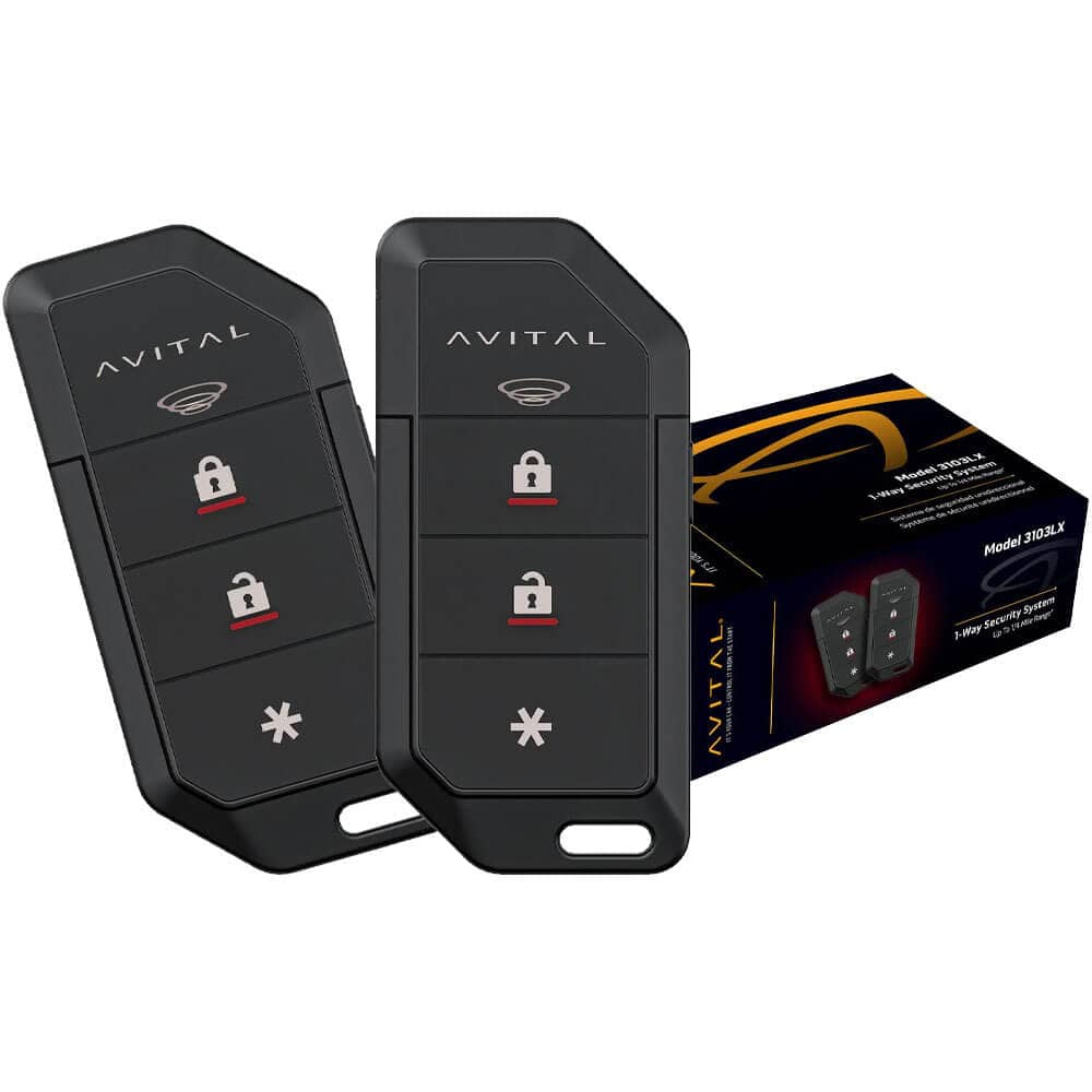 AVITAL - 1-Way Security System with Keyless Entry/Flashing Parking Lights