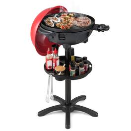 Gymax - Indoor Outdoor Electric Grill w/ Non-stick Grill Plate Temperature Control - Red