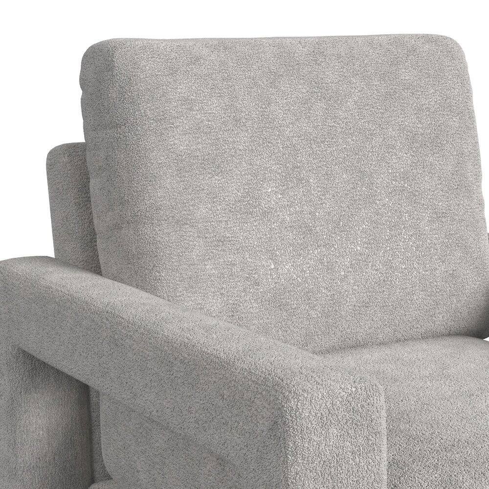 Alt View 4. Picket House Furnishings - Debbie Chair in Balina Light Grey - Light Grey.