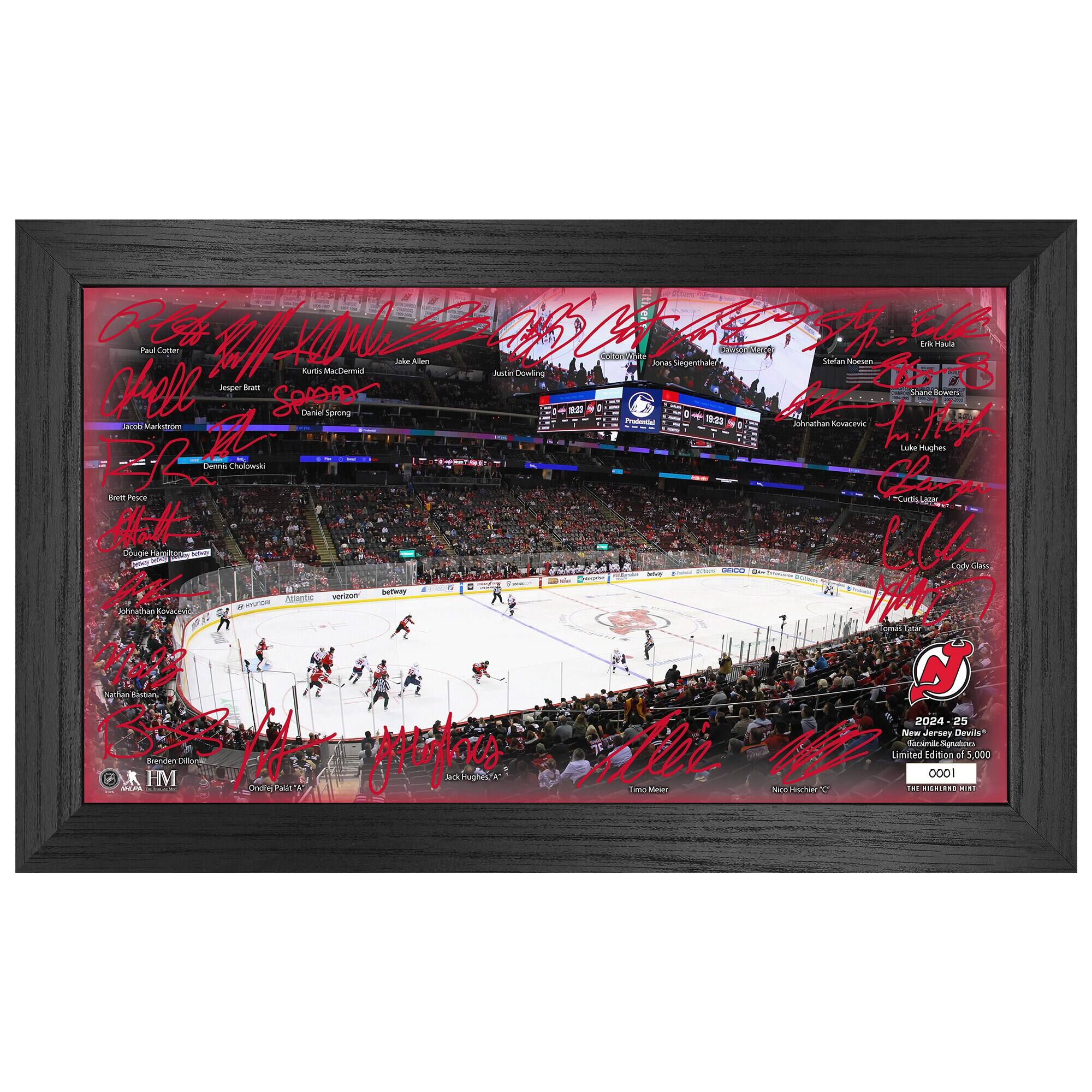 New Jersey Devils 2024-2025 Signature Rink Print