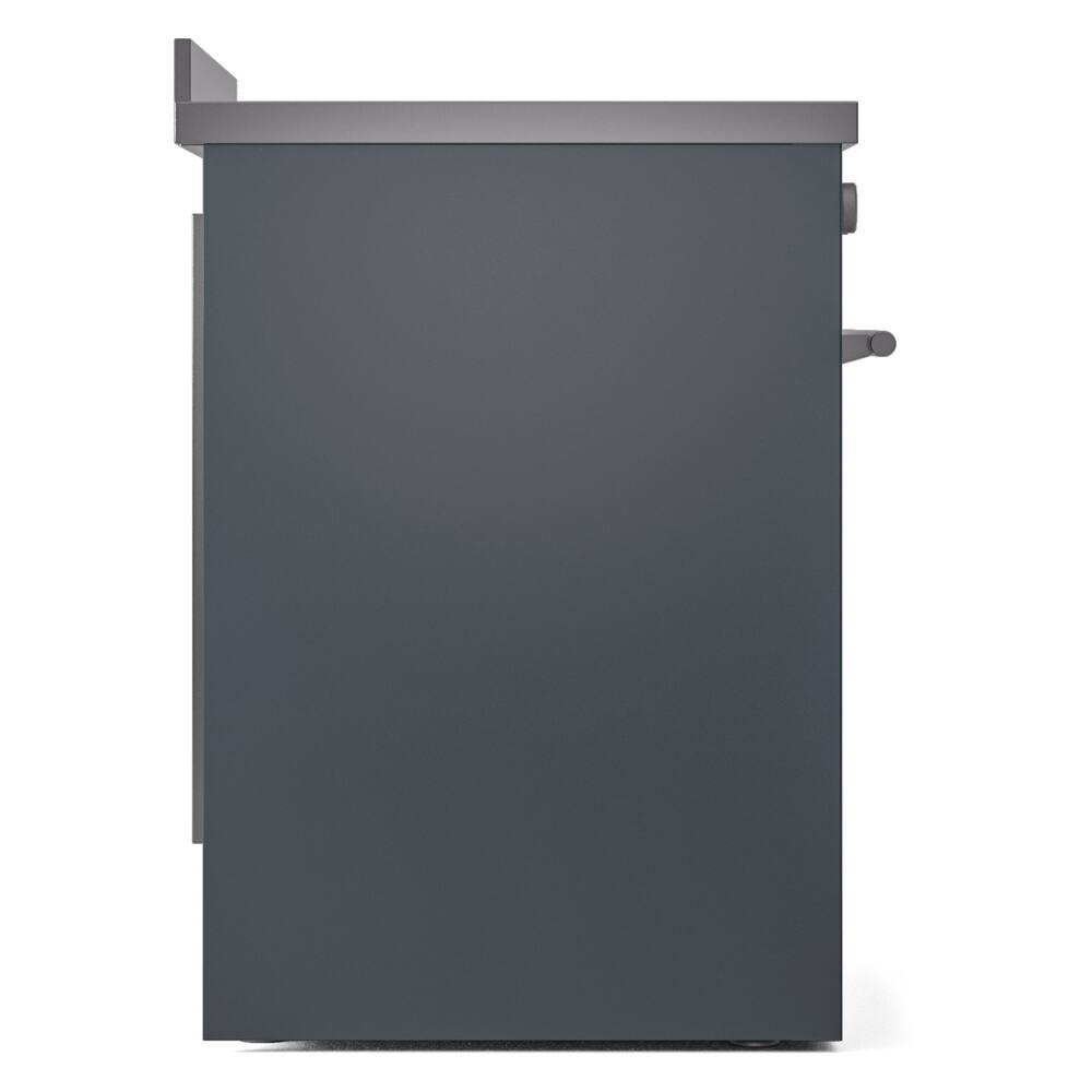 Alt View 6. ILVE - ILVE Professional Plus II Series 30 in. Induction Range with 4 Induction Elements (Satin Trim) - Blue Grey.