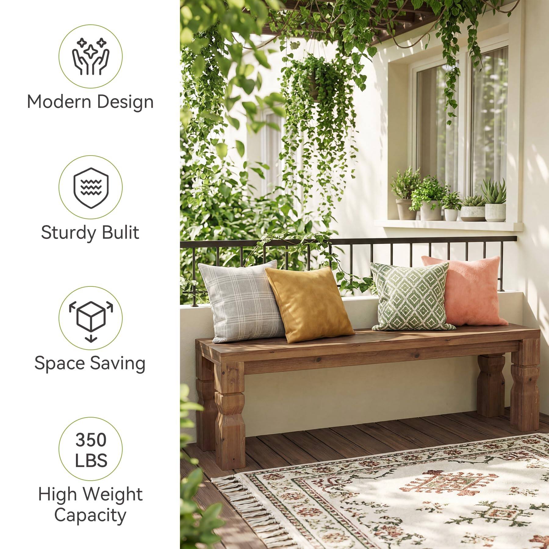 Modern Design  
Sturdy Built  
Space Saving  
350 LBS  
High Weight Capacity