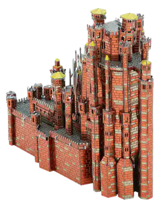 Front. Metal Earth - Metal Earth Premium Series Game of Thrones Red Keep 3D Metal Model Kit Fascinations - Silver.