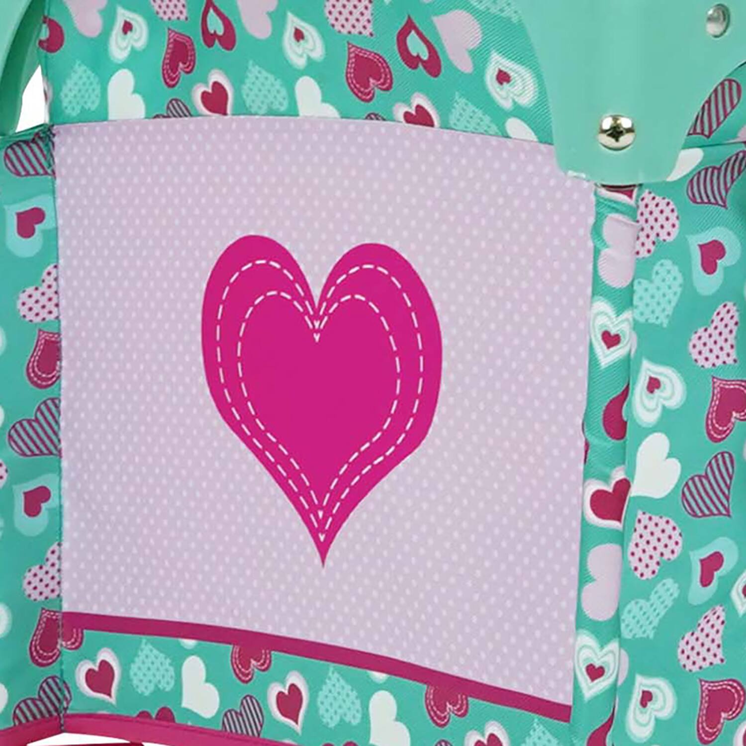 Alt View 6. 509 Crew - Mint Heart Doll Play Yard - Dream N' Fun.
