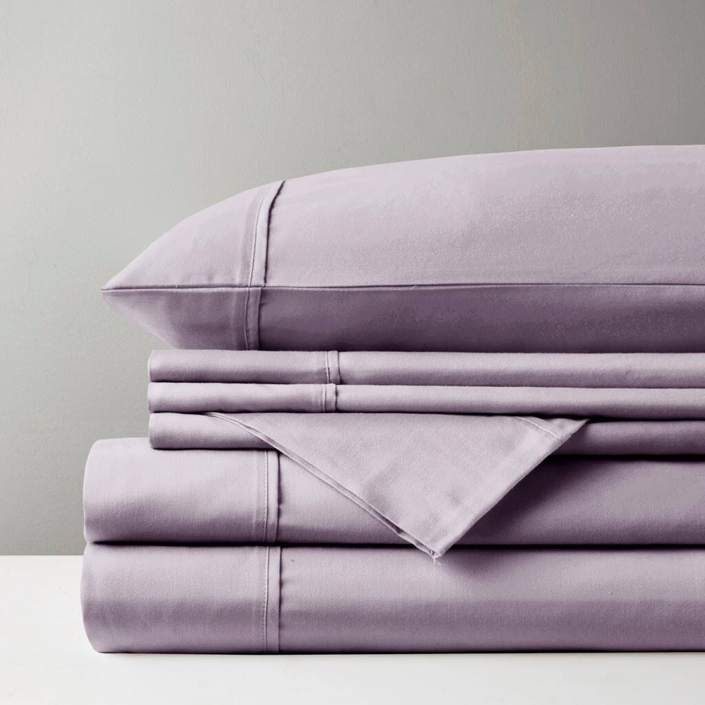 Alt View 2. Gracie Mills - Gracie Mills Elodie 800 Thread Count Sateen Sheet Set - Purple.