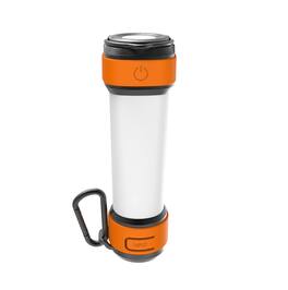 ToughTested - TREK Lantern & Flashlight – 300 Lumen Outdoor Light with 4000mAh USB Charger, IP66 Waterproof - Black Orange
