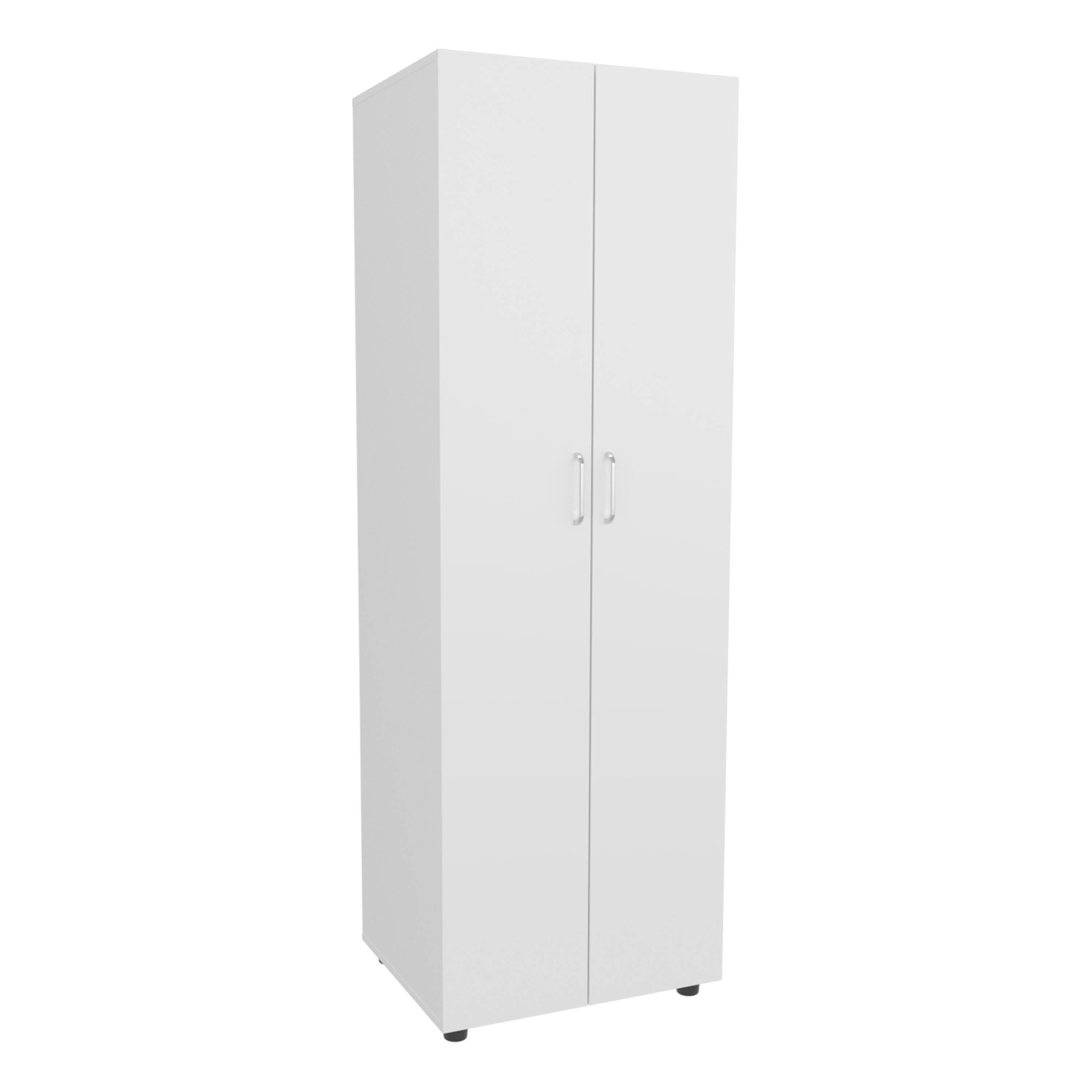 Alt View 1. TuHome - Aurora Armoire, Two Interior Shelves, Rod, Double Door - White.