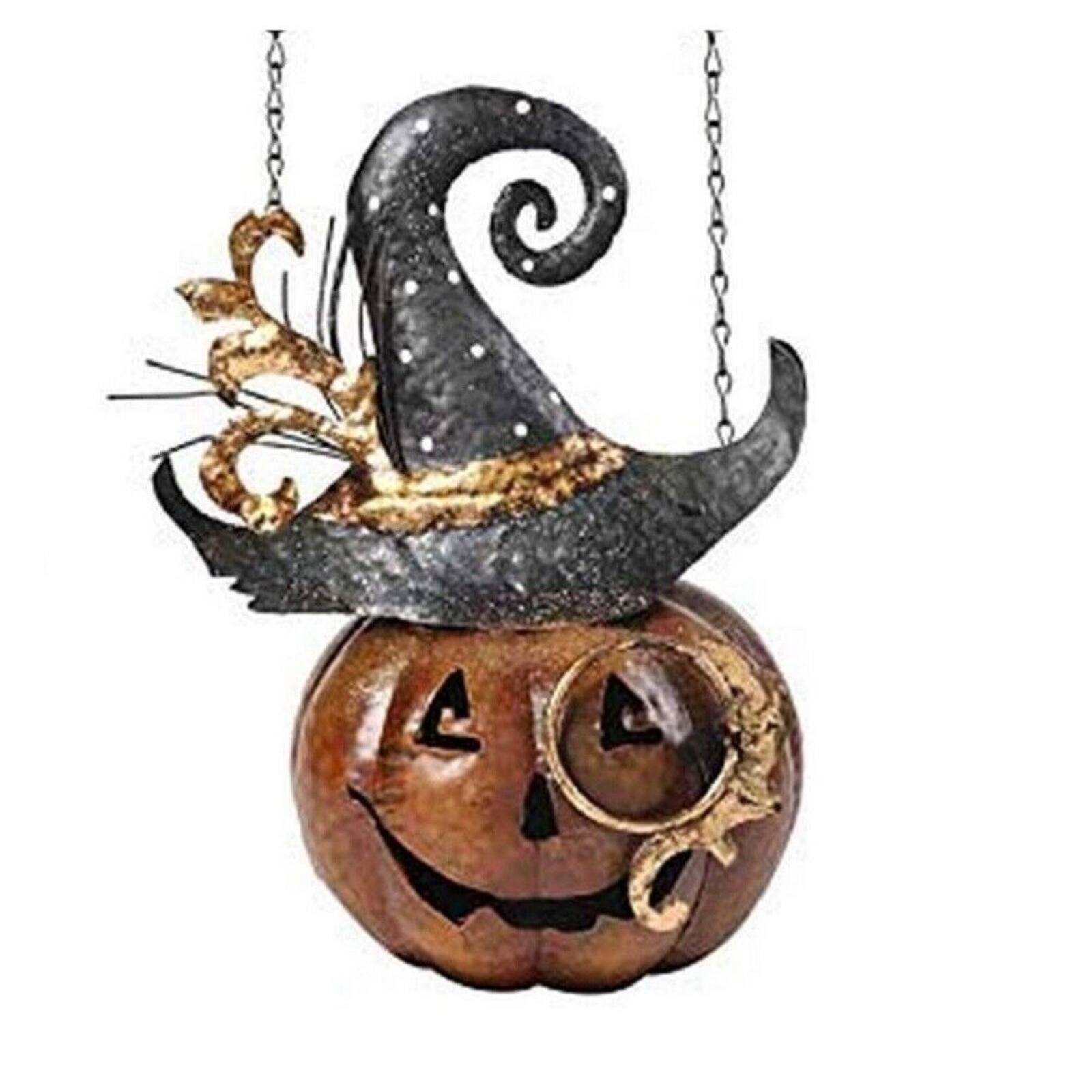 Front. K&K Interiors - K&K Interiors Jack O Lantern Hat Metal Halloween Arrow Replacement Sign - Arrow Sold Separately - Multicolor.