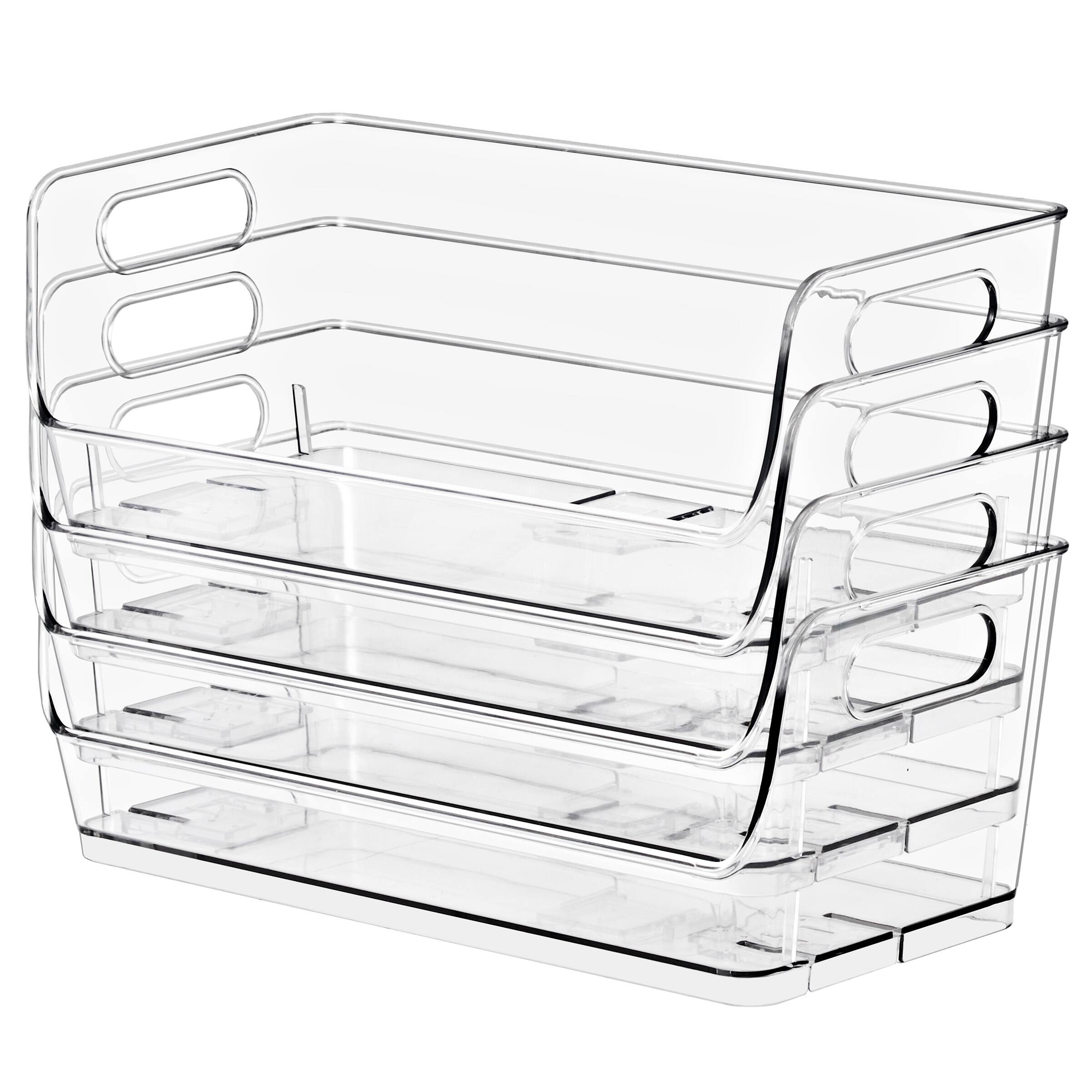 Left. Sorbus - Sorbus Stackable Storage Bins Open Front, Clear Stackable Storage Bins, Pantry Bins for Storage and Organization.