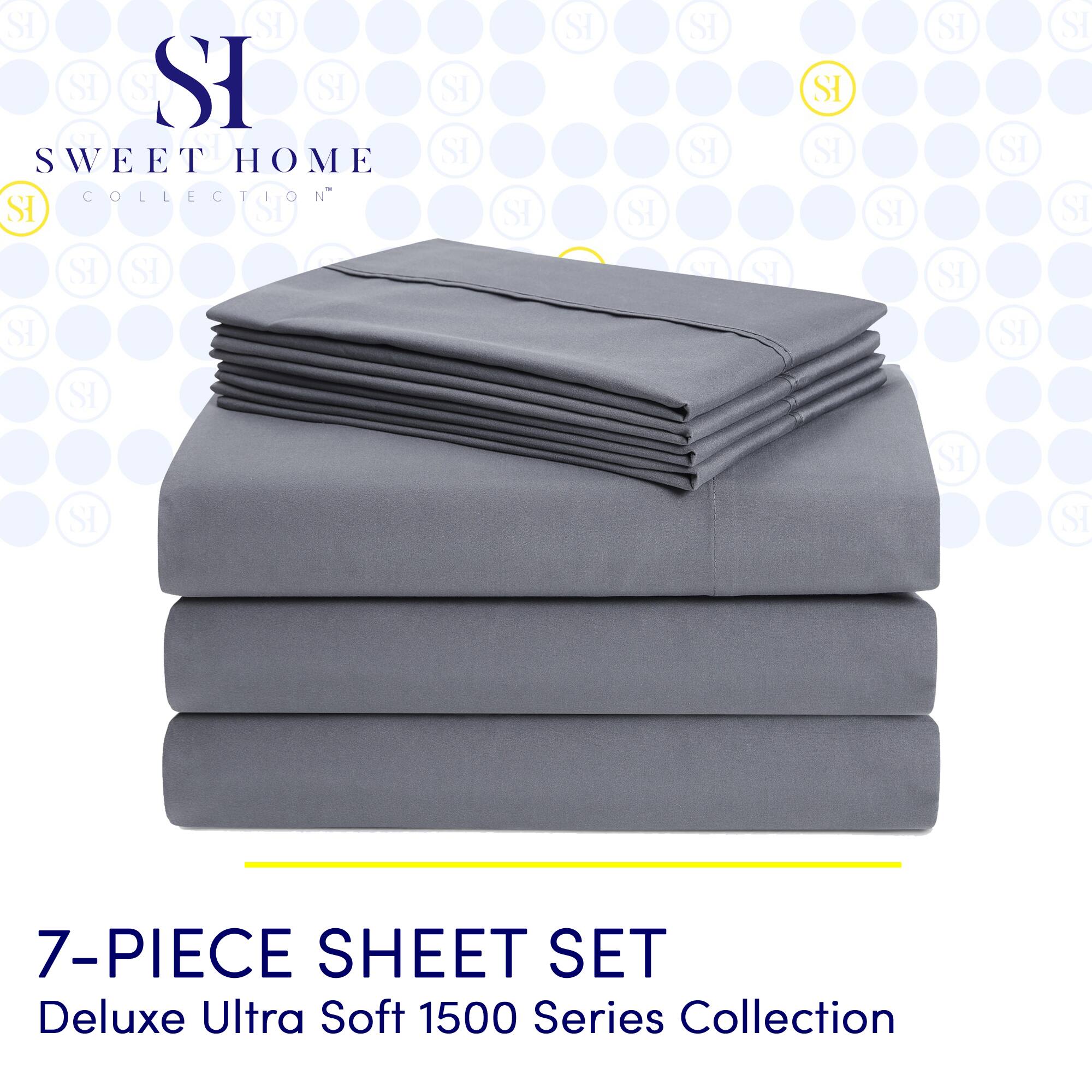 SI  
SWEET HOME  
COLLECTION™  

7-PIECE SHEET SET  
Deluxe Ultra Soft 1500 Series Collection