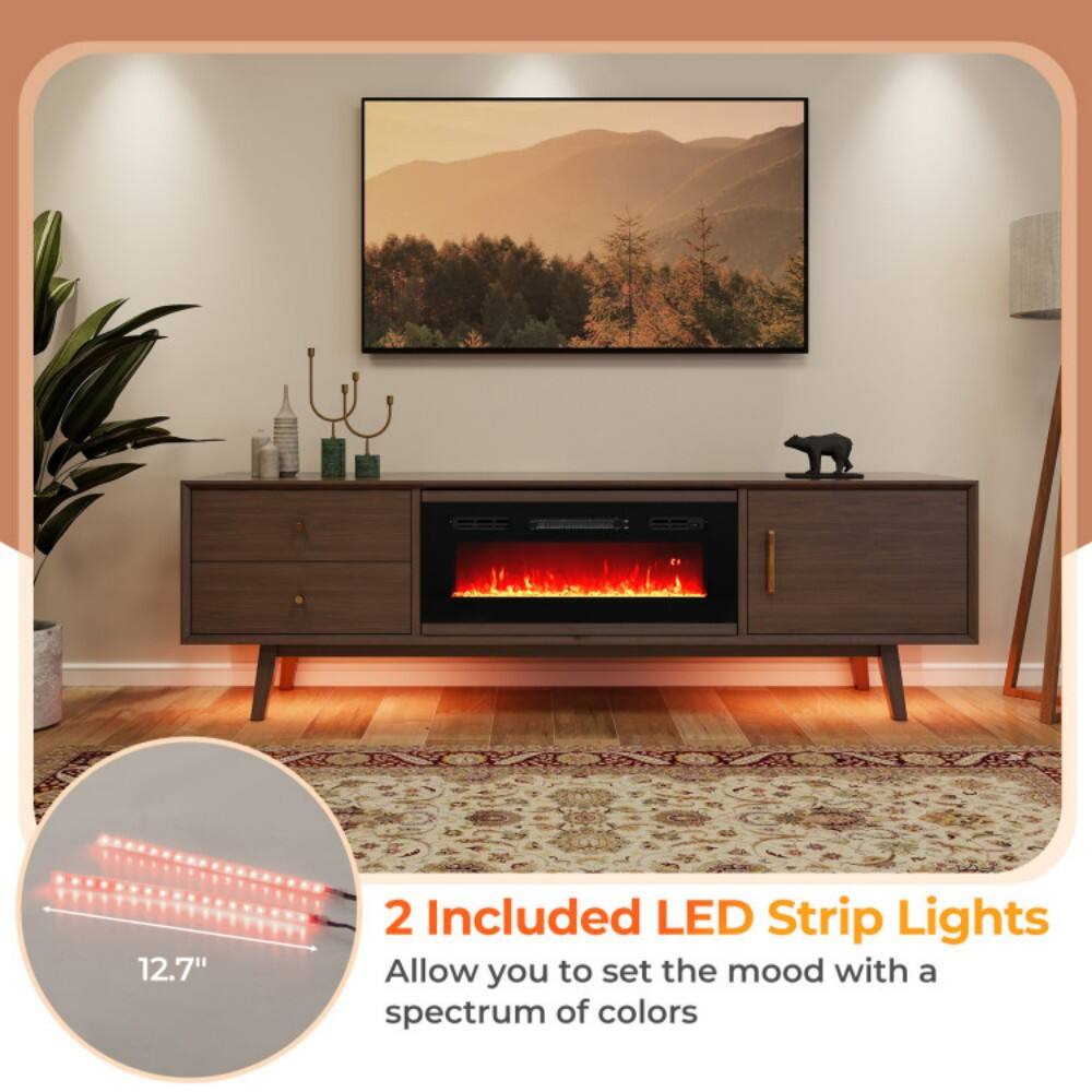 2 Included LED Strip Lights  
Allow you to set the mood with a spectrum of colors