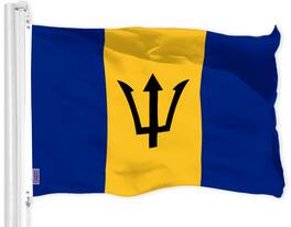 G128 - Barbados Flag 3 x 5 ft 150D Polyester Brass Grommets Indoor Outdoor - Assorted Colors
