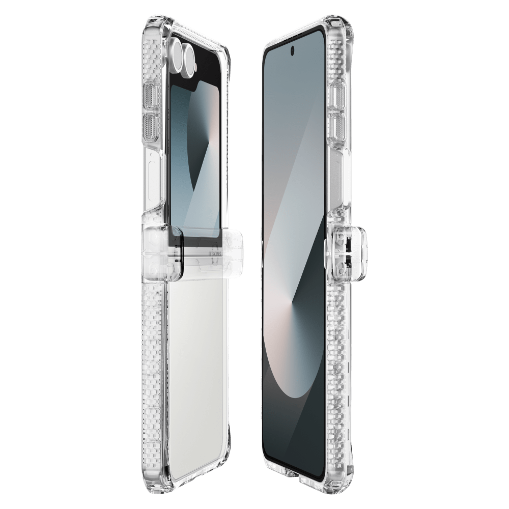 Alt View 1. Itskins - ITSKINS - Hybrid_R Clear Hinge Case for Samsung Galaxy Z Flip7 - Transparent - Clear.