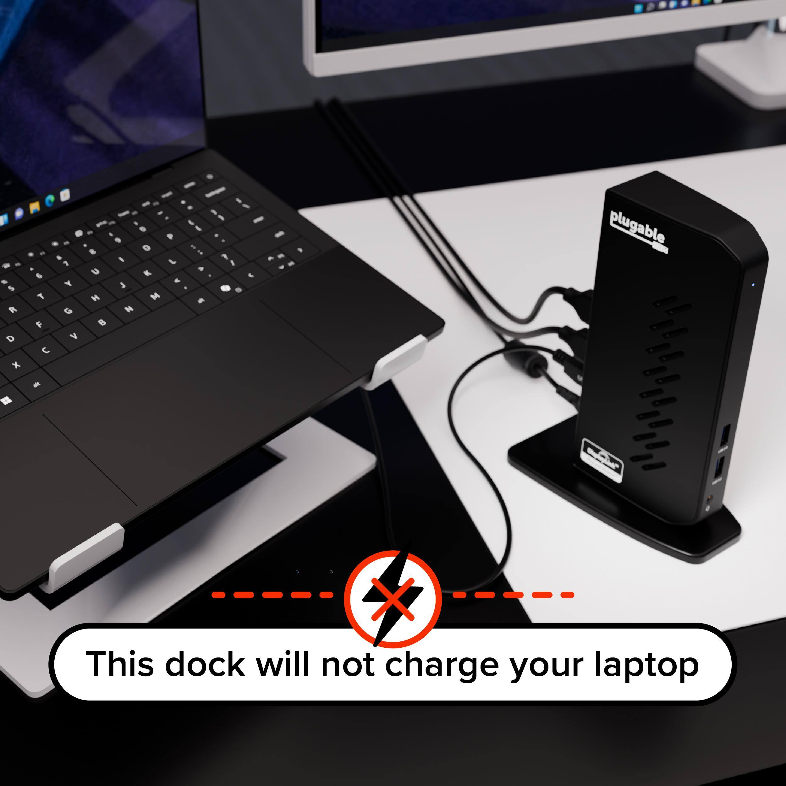 Plugable USB 3.0 and USB C Universal Laptop Docking Station for