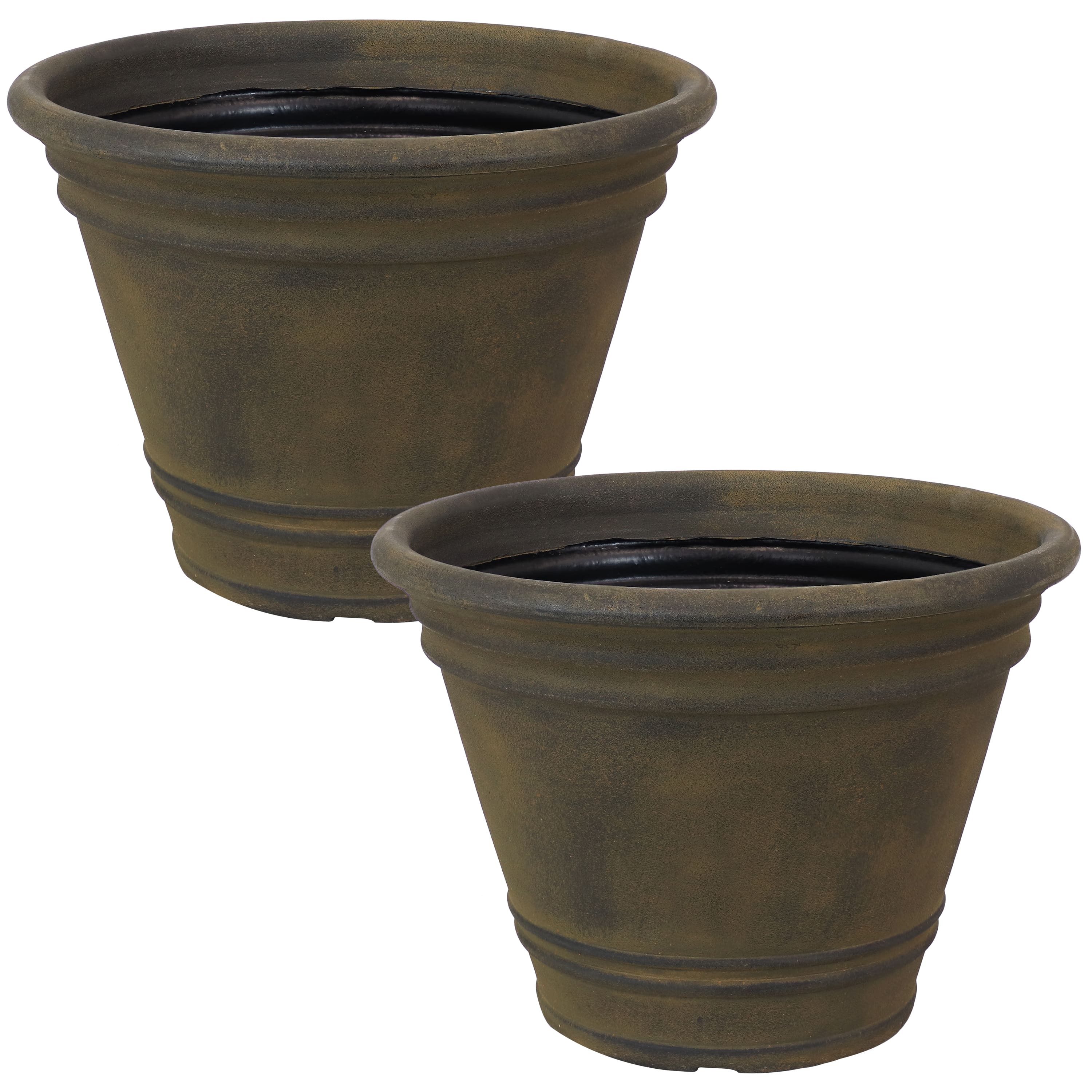 Sunnydaze - 20 in Franklin Unbreakable Polyresin Planter - Set of 2 - Sable price history on PriceWatchPro