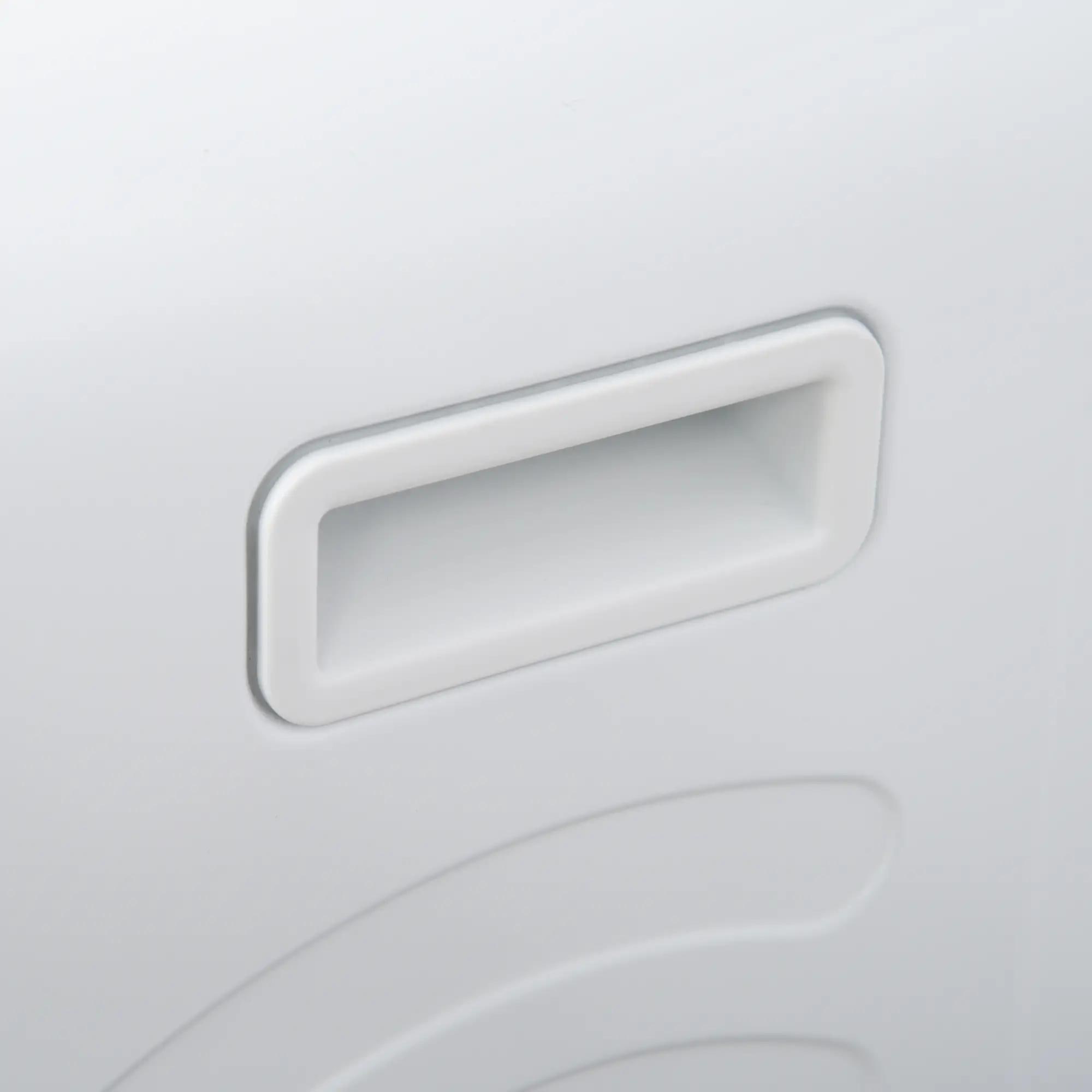 Back. Resenkos - Compact Laundry Dryer 1300W Portable Clothes Dryer with 3.2 cu.ft Stainless Steel Drum, Front Load Electric Dryer, White - White.