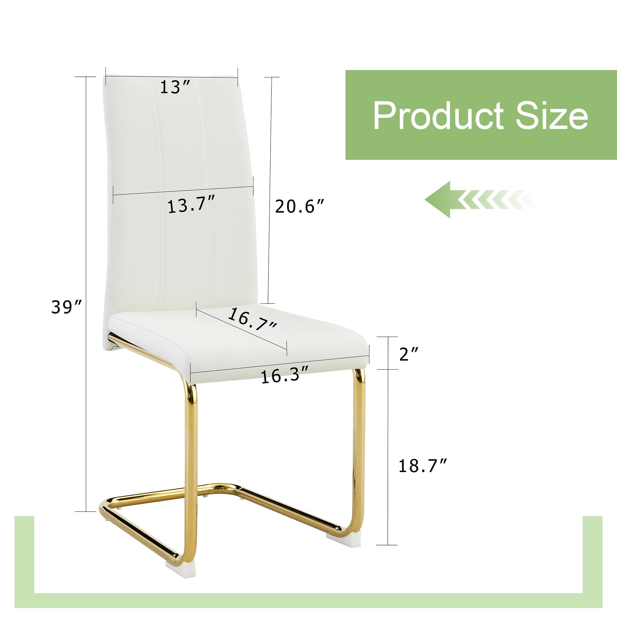 Product Size

- Height: 39"
- Width: 20.6"
- Depth: 16.7"
- Seat Height: 18.7"
- Seat Depth: 16.3"
- Back Height: 13"
- Back Width: 13.7"
- Armrest Height: 2"