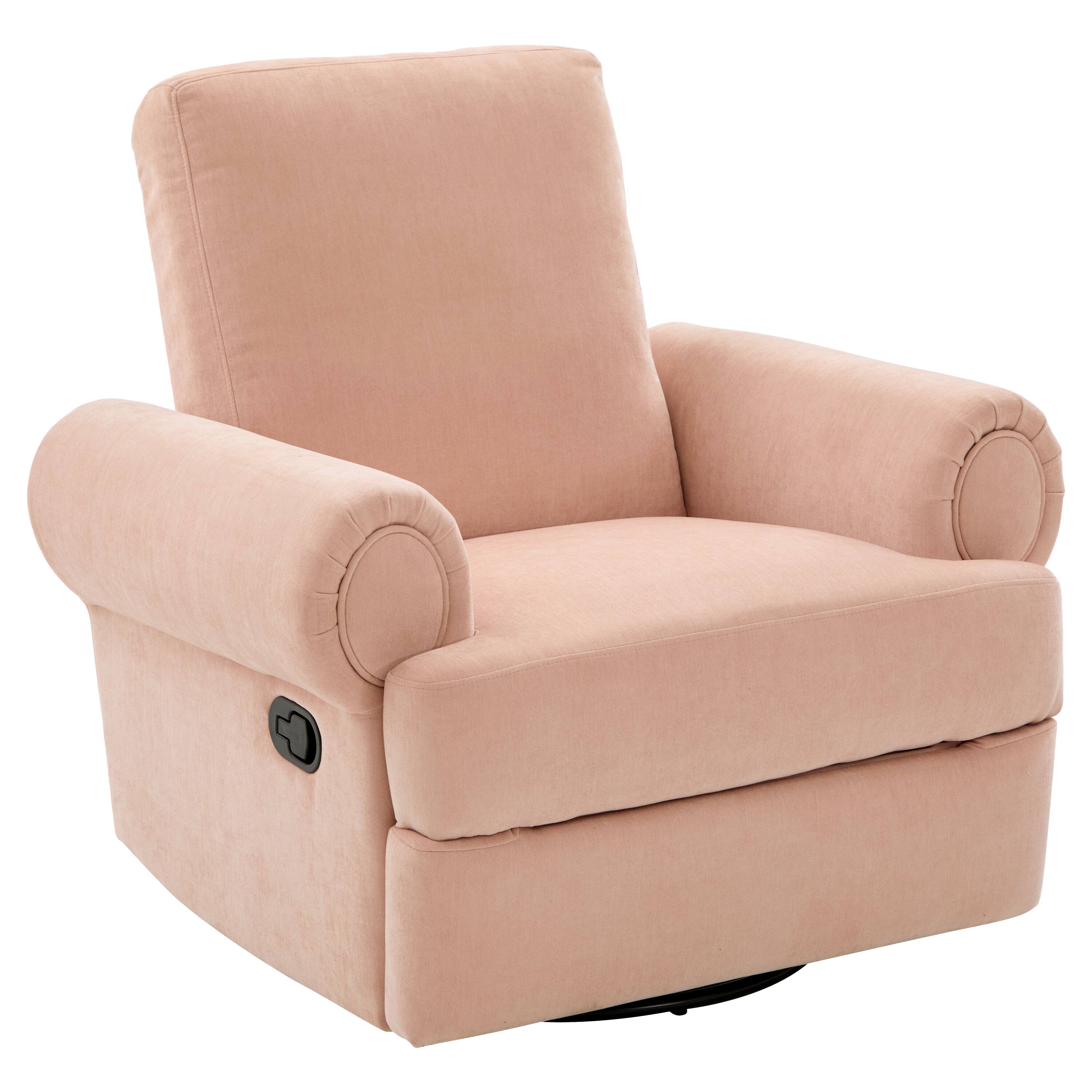 Alt View 2. TinyHomie - Manual Recliner Sofa Swivel Recliner Rocker Chair with Adjustable Backrest for Living Room Bedroom or Nursery Pink - Pink.