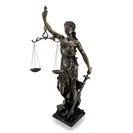 Veronese Design - Bronzed Goddess of Justice `Themis` Sculptured Statue - Bronze