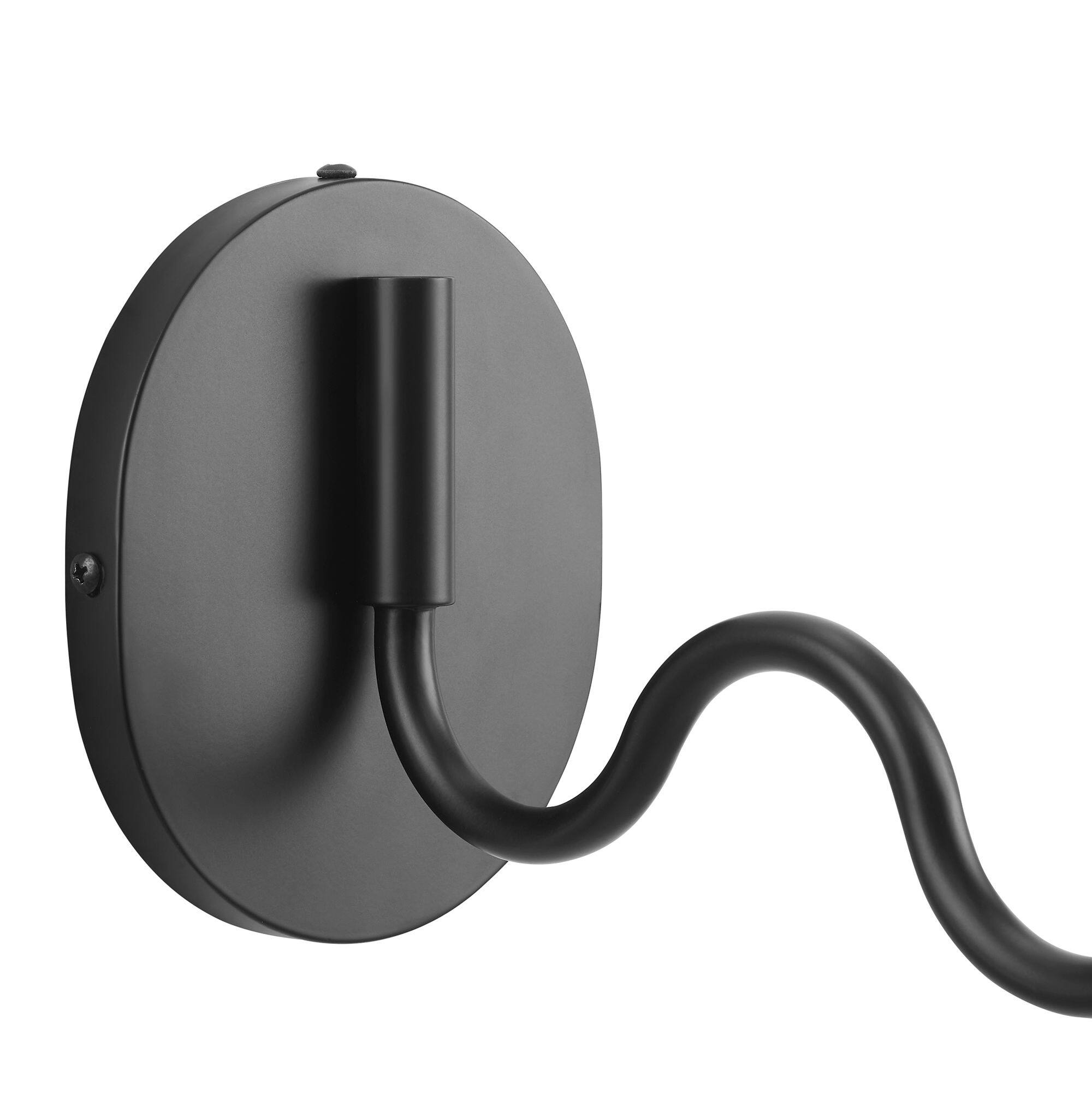 Alt View 9. Modway - Wave Squiggle Arm Wall Sconce by Modway - Black.