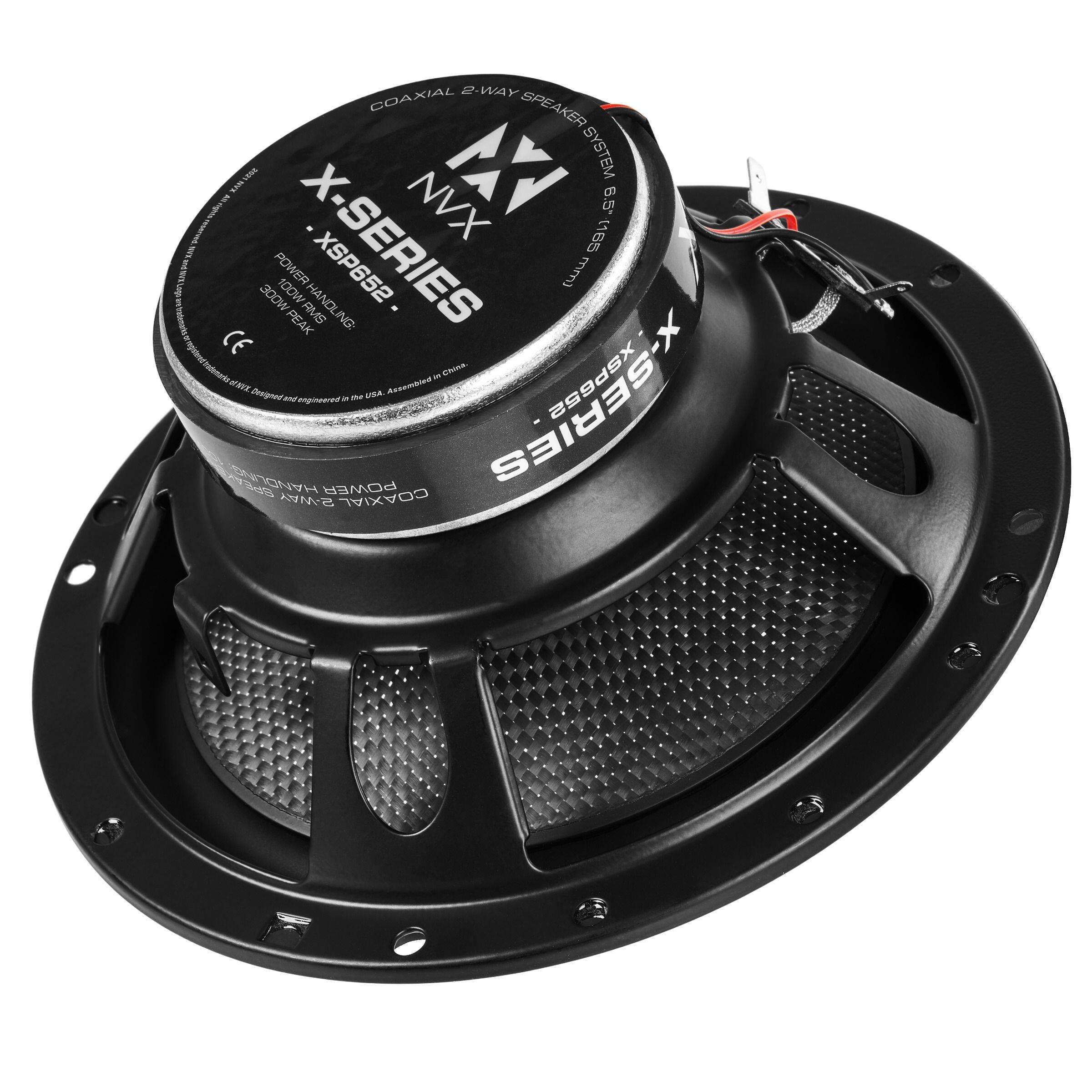 RWAY COAXIAL SPEAKER UIA IX SYSTEM SVS NVX 8.5 ncpoceent a X-SERIES se 300W POWER 100W HANDLING XSP652 mm) Inetenato PEAK RMS ING CE X- - LN TIN A Seignnandengineeredin - MEA ESIRIM SERIES xebe2s i HANDLIE hd POWER ANS COAXIAL

COAXIAL 2-WAY SPEAKER SYSTEM
X-SERIES
NVX
XSP652
POWER: 300W
RMS: 100W
PEAK: 300W
CE
Designed and Engineered in the USA. Assembled in China.