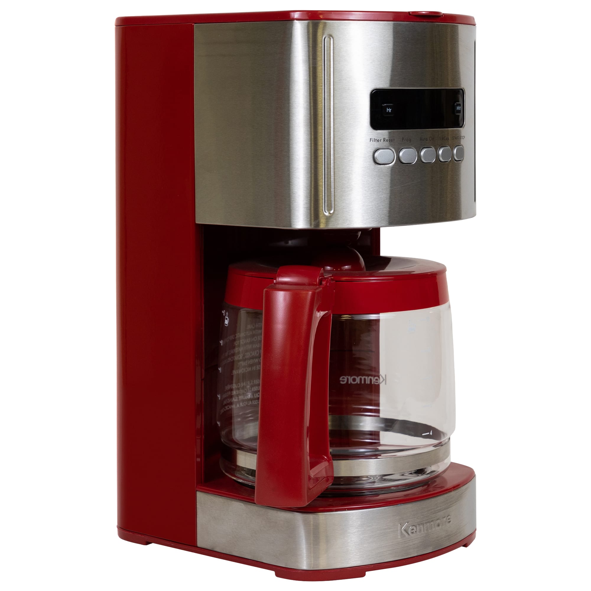 Kenmore - Aroma Control 12-Cup Programmable Coffee Maker, and Stainless Steel, Reusable Filter - Red
