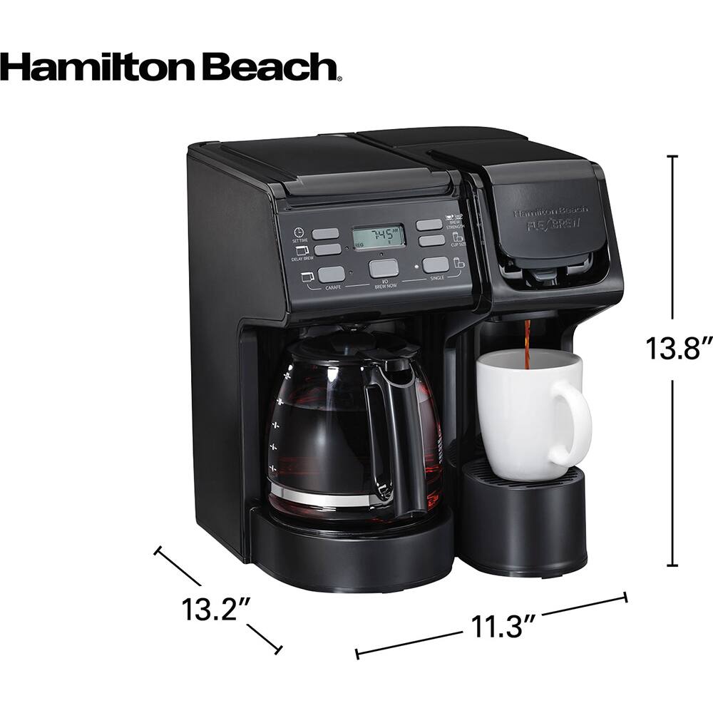 Hamilton Beach NT 745" J HamonSoach Htr BooGk P 5,BReil BELEY CART 1 mOLIOW SHOL 13.8" 13.2" 11.3"