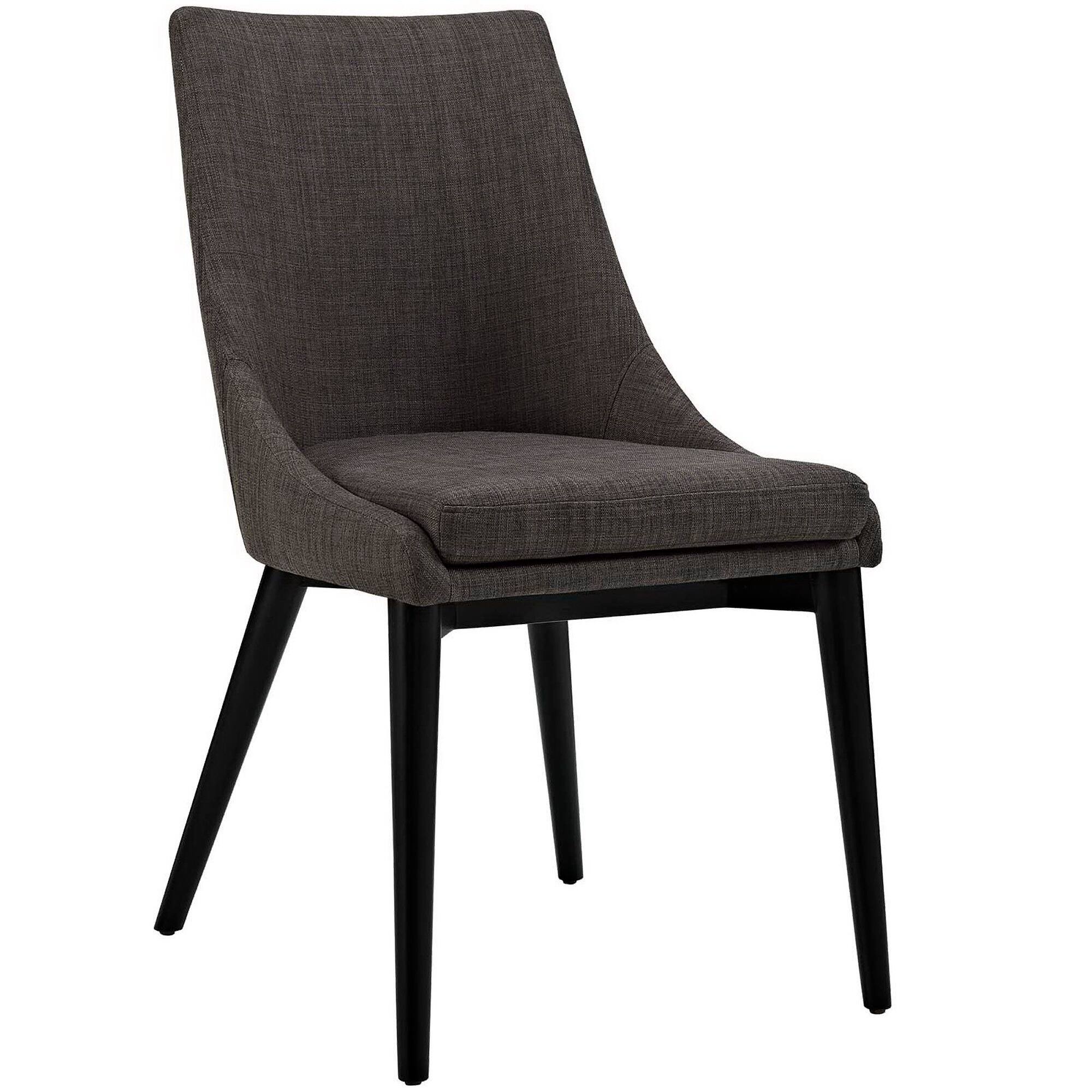 Angle. Modway - Viscount Fabric Dining Chair by Modway - Brown.