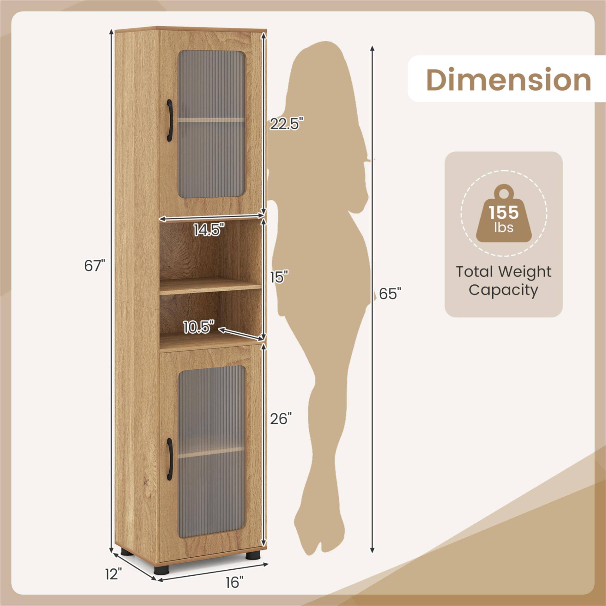 Dimension  
22.5"  
14.5"  
15"  
67"  
10.5"  
26"  
12"  
16"  
Total Weight Capacity  
155 lbs