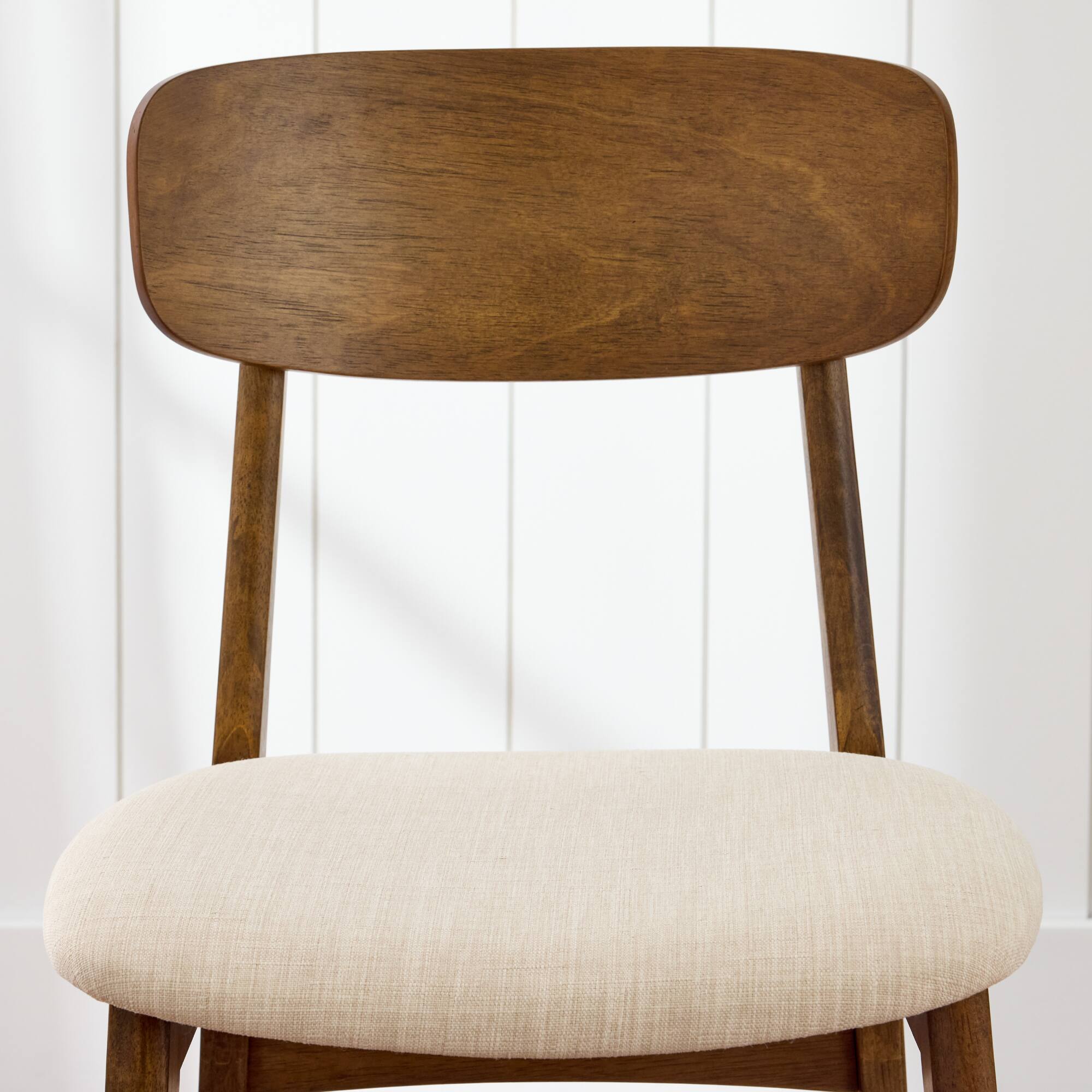 Alt View 8. Best Choice Products - Best Choice Products 2-Piece Farmhouse Counter Height Bar Stool Set w/ Cushioned Seat, Wooden Backrest  Walnut/Cream - Walnut Cream.