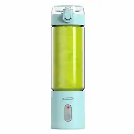 Brentwood - 17 Ounce Portable Battery Operated USB Glass Blender - Blue