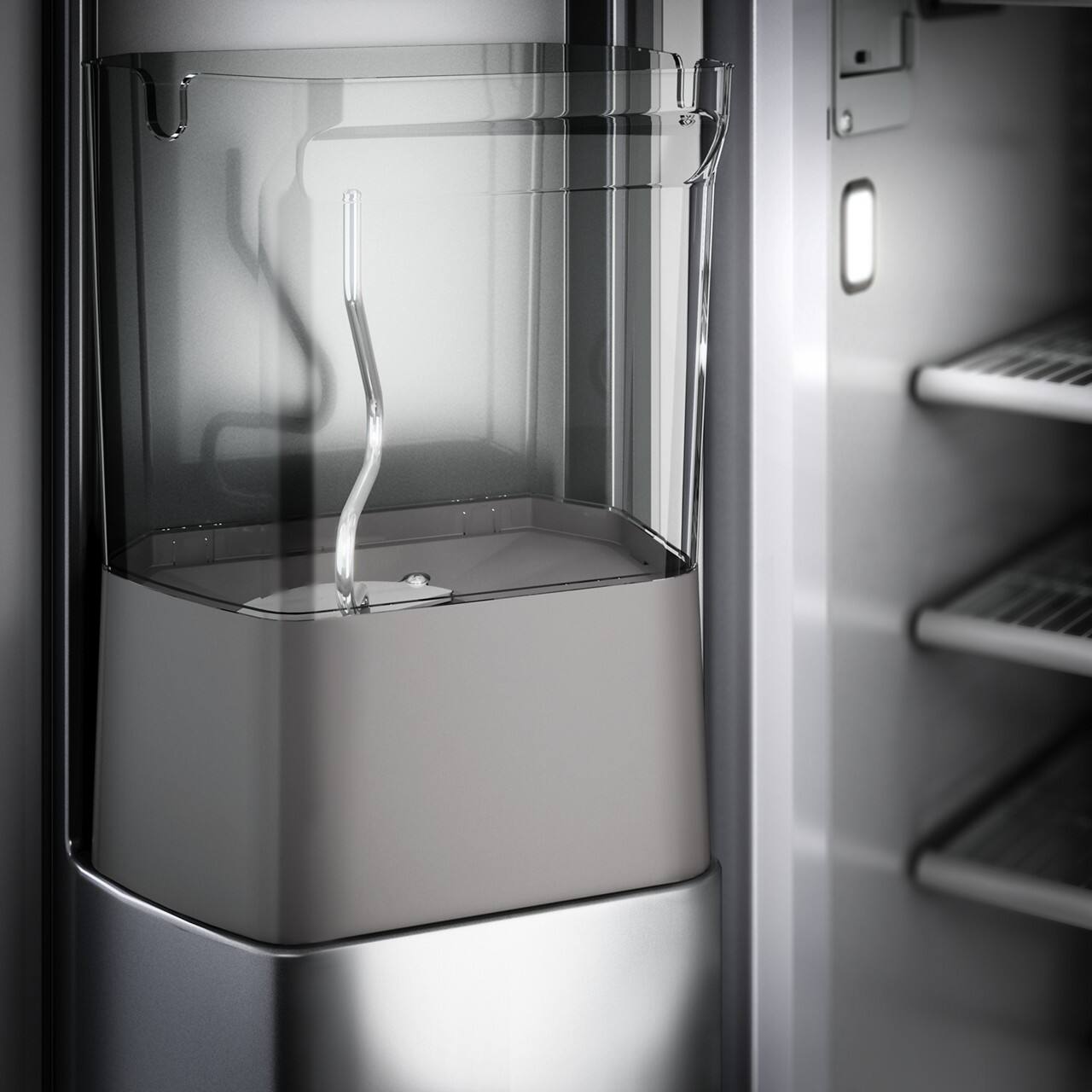 Alt View 10. KitchenAid - 20.8 Cu. Ft. Side-by-Side Refrigerator with Ice and Water Dispenser - Stainless Steel with PrintShield Finish.