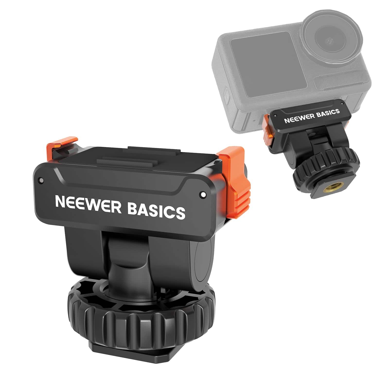 Neewer - Basics Magnetic Cold Shoe Adapter for DJI Action Cams, 1/4" Screw