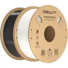 Creality - 1.75 mm Hyper PETG Filament 2.2 lbs for high-speed printers (2-pack) - Black & White